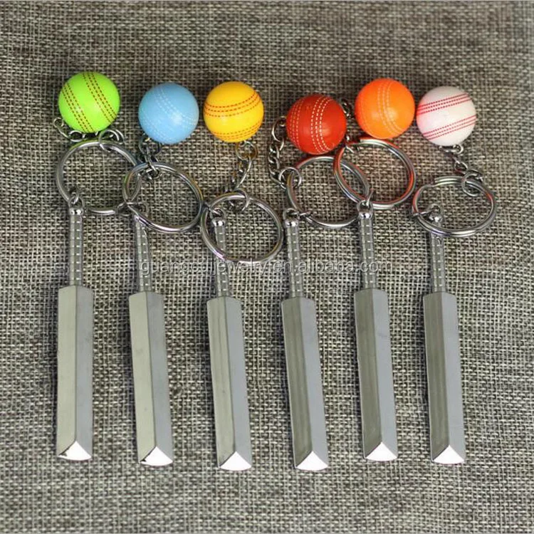 Wholesale 3d Zinc Alloy Metal Cricket Bat Ball Key Chain Keychain Buy