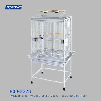 large parrot cage on wheels