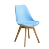 Single Leather Leisure Restaurant Relax Wooden Dining Chairs