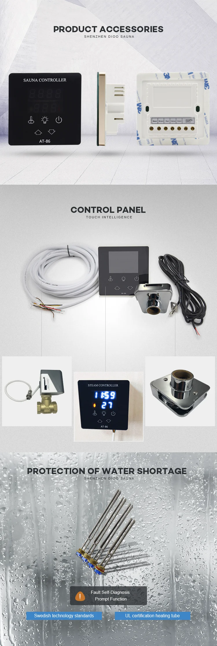 6Kw Self-Draining Steam Bath Generator With Waterproof Programmable Controls