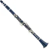 Professional blue ebony clarinet solid wood 17keys silver plating performance level clarinet