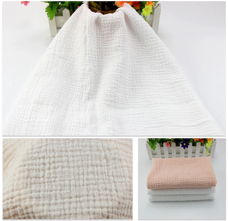 New Double Layer Garment Gauze Cloth Baby Crepe Texture Cotton Fabric ...