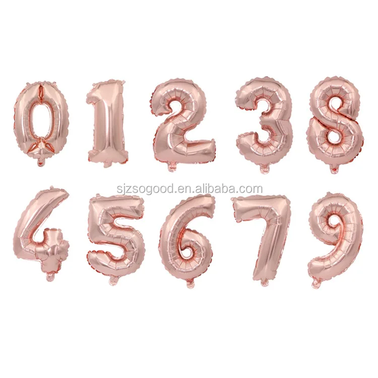 16 inch number balloons