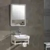 Modern vanity aluminum bathroom vanity wall hung vanity unit toilet cabinet set with mirror and basin sink toilet cabinet