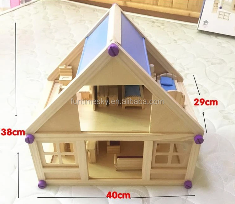 Top Sale Wooden Toy Doll House for Kids AT12113