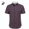 High quality Cheapest Essential check shirts men short sleeve plaid shirt