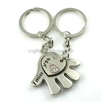 Adorable Heart In Palm Zinc Alloy Metal Paired Key Chain Adorable Heart In Palm Zinc Alloy Metal Paired Key Chain Keychains Keyrings For Kids