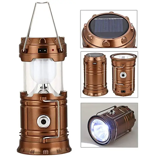 2 Pack Handheld Lantern 5v Usb Charger Solar Rechargeable Led Camping