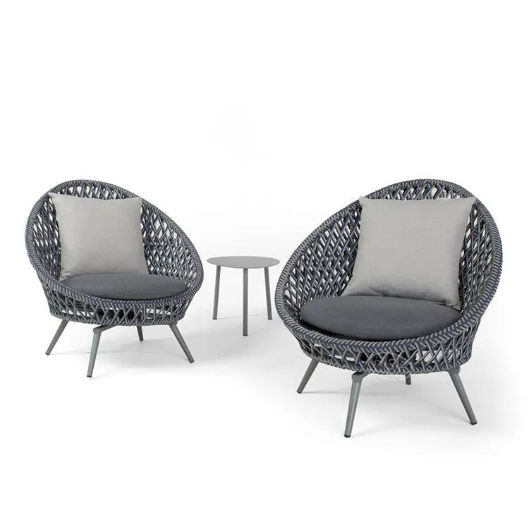 Woven Rope Chairs Outdoor Patio Furniture 3pcs - Buy Patio Furniture