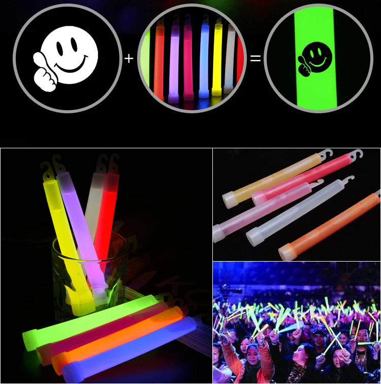 Yellow 6 Inch Premium Glow Sticks Glow Lightstick Safety Glow 6" Inch