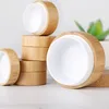 Bamboo cosmetic container and hand cream bottle