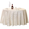Cream Luxury 8 seat round tablecloth/polyester hotel jacquard table linens