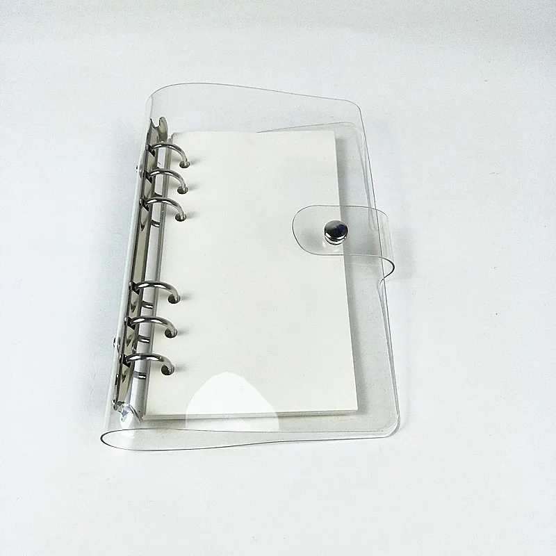 Fashion Transparent Spiral Notebook With Pvc Cover A7 Plastic Clear Pvc