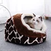 Warm Paw Style Pet Cat Cave Bed Leopard House Lovely Soft Cushion High Quality Pet Dog Bed House Products