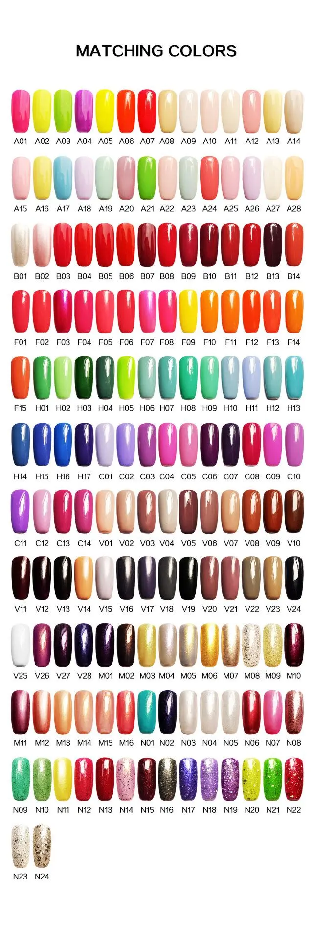Perfect Match Color Chart