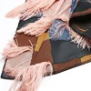 factory price wholesale tassels fabric100% polyester fabric colorful plaid pattern
