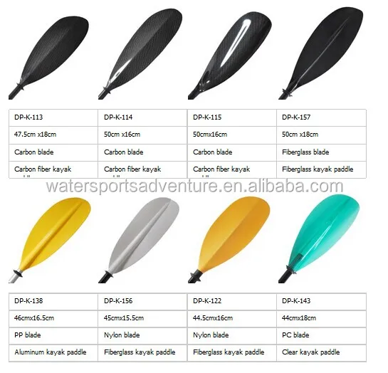 Wholesale 4pieces Adjustable Kayak Paddle With Carbon Fiber Shaft And