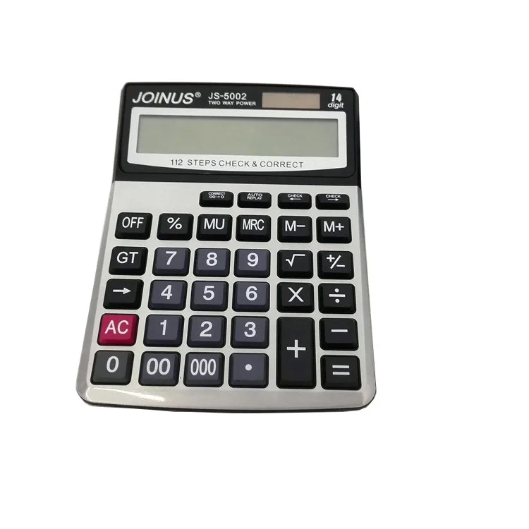 110 22mm D Calculadora de oficina de regalo de negocios de alta gama Calculadora de pantalla grande solar calculadora de metal de aluminio con listhado calculadora 179.8