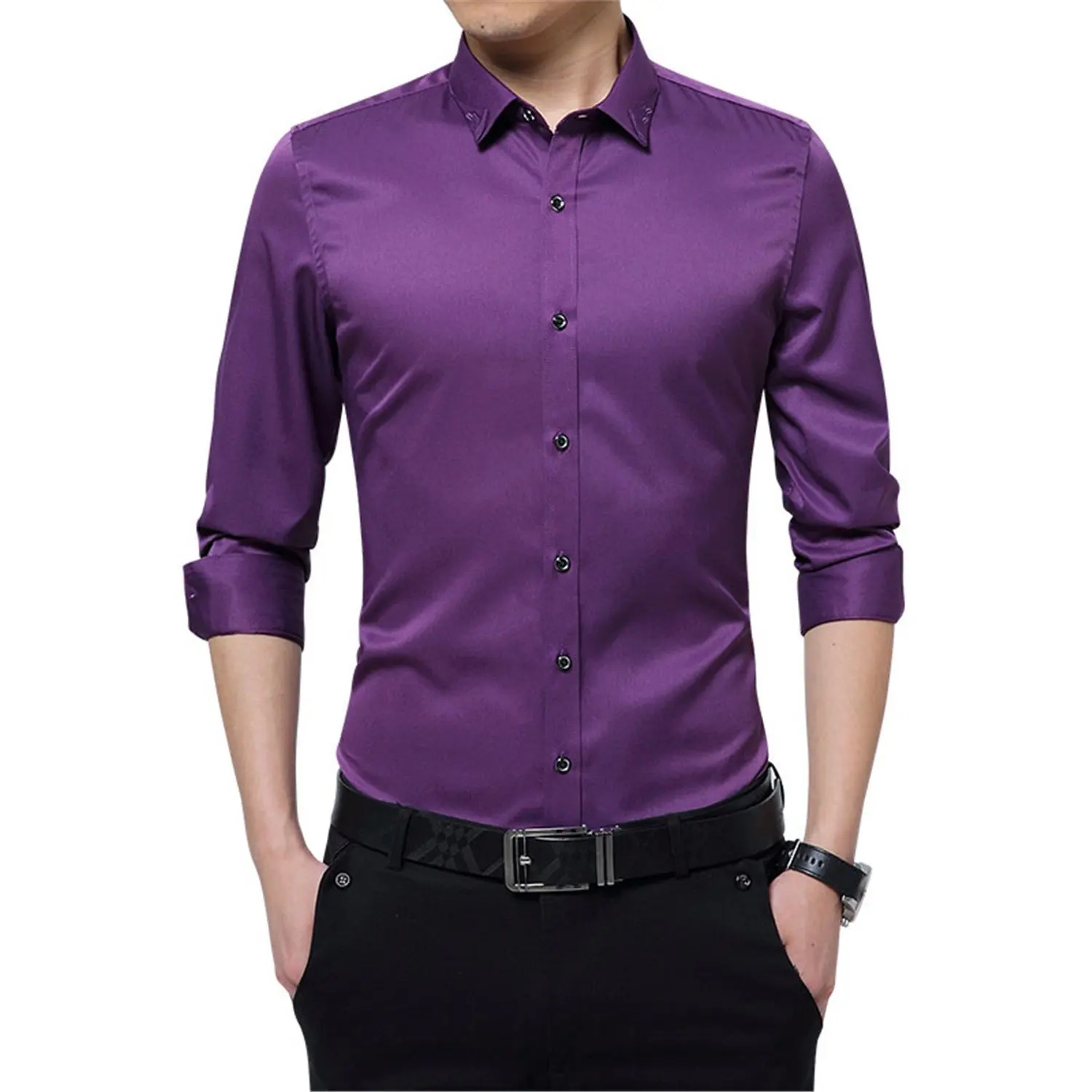 Sonder NEW Hot Sale Men Shirt Fashion Long Sleeve Casual Shirt Slim Fit Male Shirt Men Cotton Tuxedo Mens Shirts