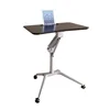 gas lift Single Column Mobile Adjustable Height sit down Stand Up Desk Computer Workstation Cart