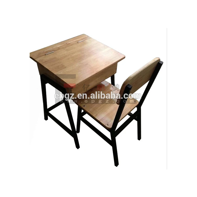High Quality Solid Wood School Furniture Kids Study Table And Chair Adjustable Student Table