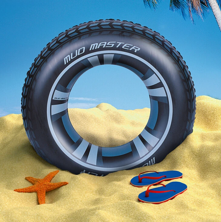 Factory Wholesale Good Quality Inflatable Tire Swimming Ring For Adult