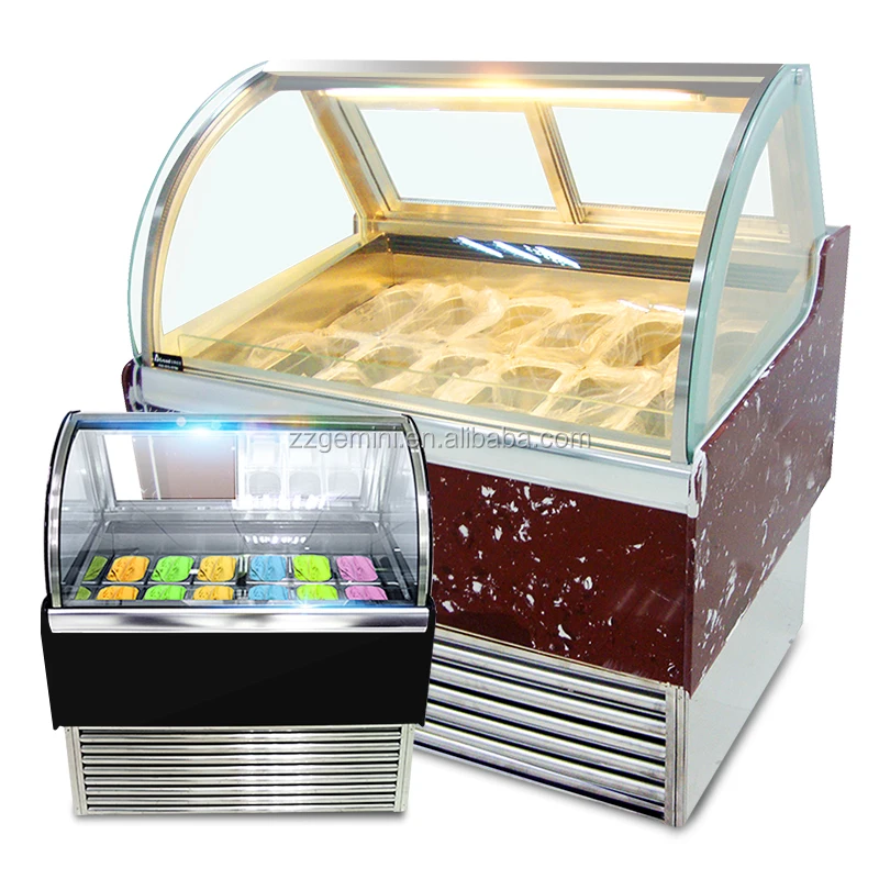 commercial ice cream display case