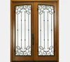 Full Lite Glass Wrought Iron Double Front Doors