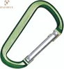 High quality colorful green aluminum carabiner clip hook