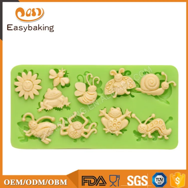 ES-0211 Cute insect silicone fondant cake decoration mold