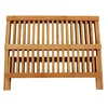 2-tier non-assemble bamboo folding dish rack collapsible dish drying racks