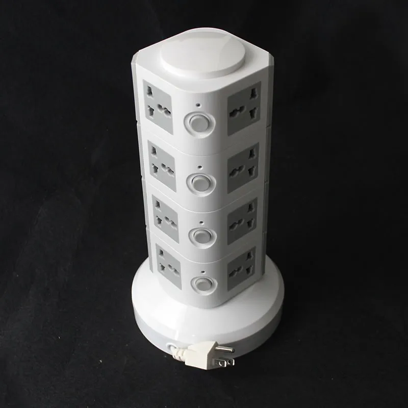 Colorful 4 Layer Electrical Power Plug Socket/ Vertical Tower Extension