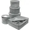Hot Round Plate and Cup Quilted Protection Dinnerware Storage 5-Piece Set for Protecting or Transporting Dinnerware Storage box