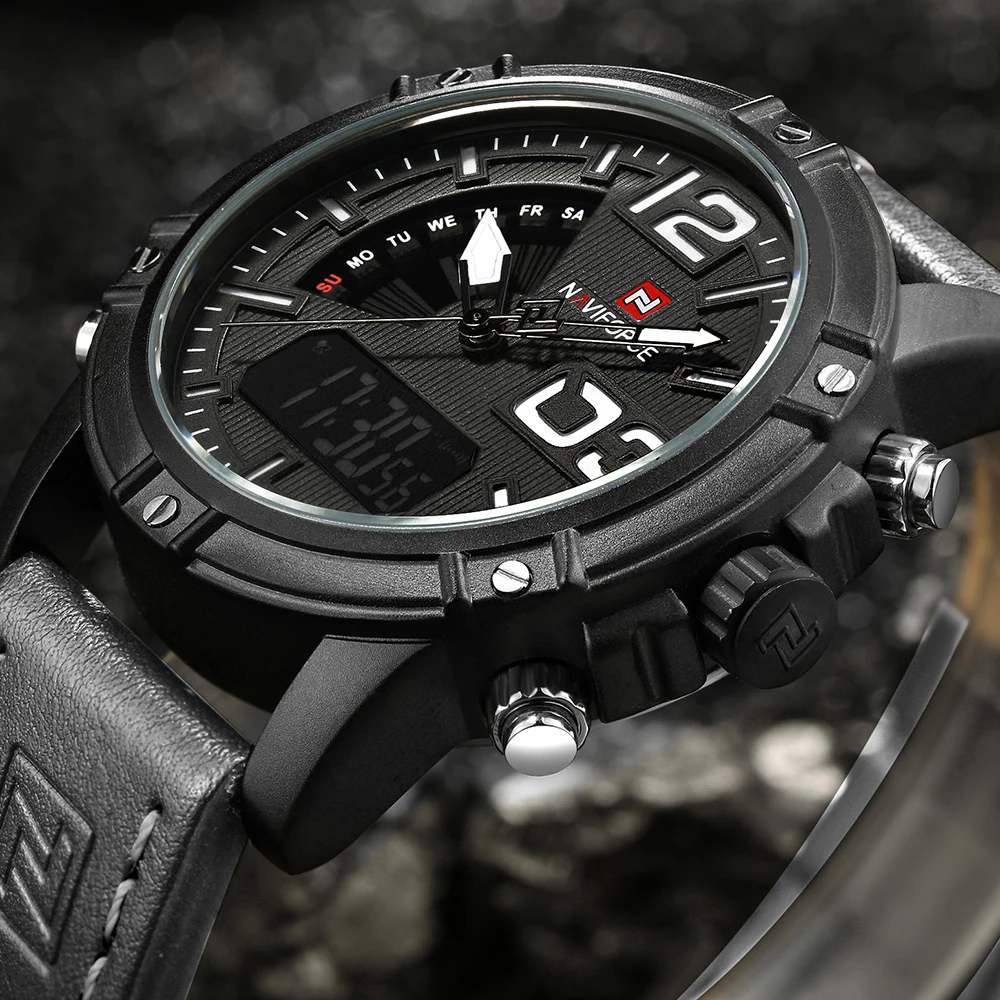 Naviforce 9095 Men Fashion Sport Watches Quartz Analog Date Clock Man ...