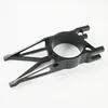 China factory metal fabrication OEM CNC machining precision aluminium black finished uav fixed wing components