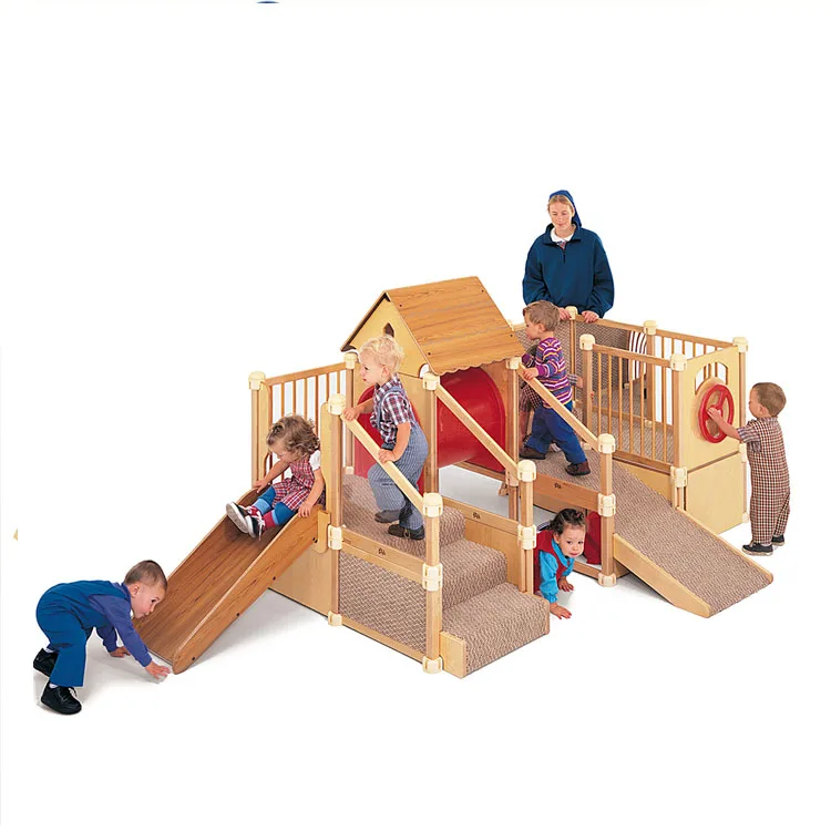 wooden outdoor play gym