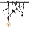 Wholesale Loft Retro E27 E26 Plating Nostalgic Bar Bases Vintage Pendant Light 110V 220V black nickel plug sockets