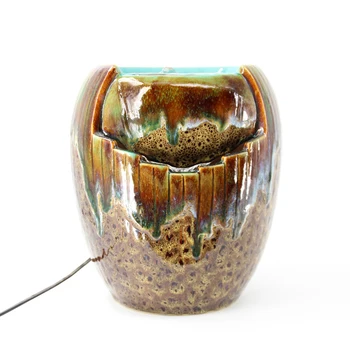 Morden Indoor Decoration Beautiful Handmade Glazed Ceramic Fountain Morden Indoor Decoration Beautiful Handmade Glazed Ceramic Fountain