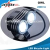 Jexree multifucation 3 led front light and tail light waterproof IP65 led bicycle light set