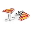New creative design superman cufflinks fashionable trend high quality Designer Cufflinks blank cufflinks