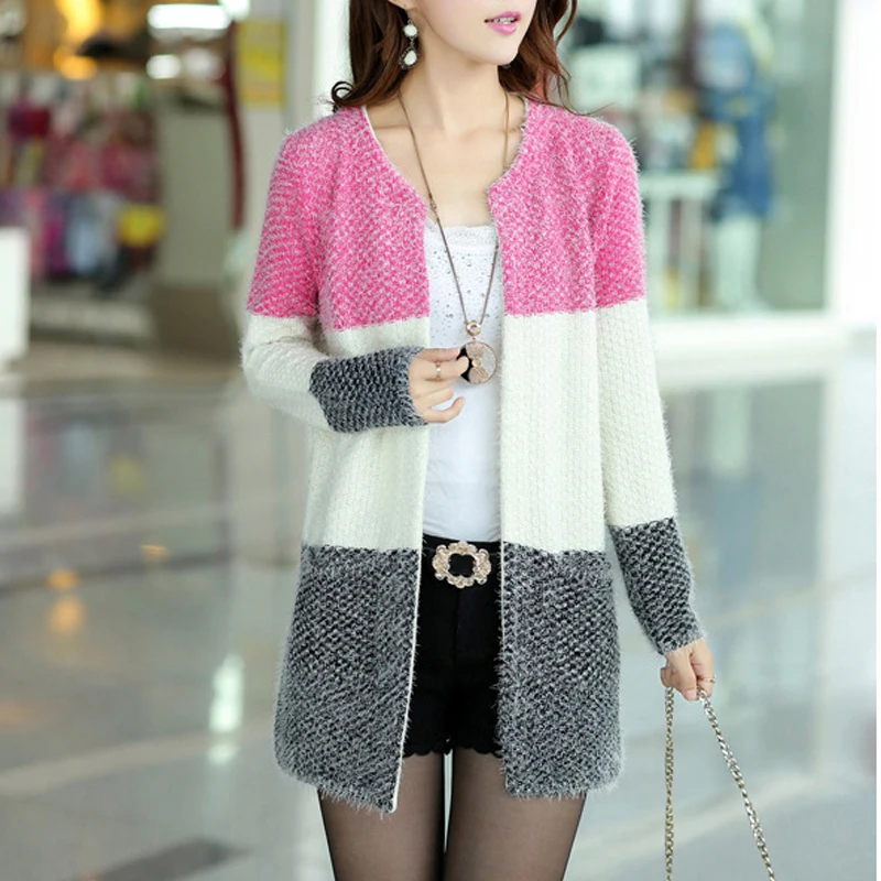 New Winter Spring Cardigans 2015 Women Fashion Mohair Cardigans Casual Tricotado Long Cardigan Women Sweaters For
