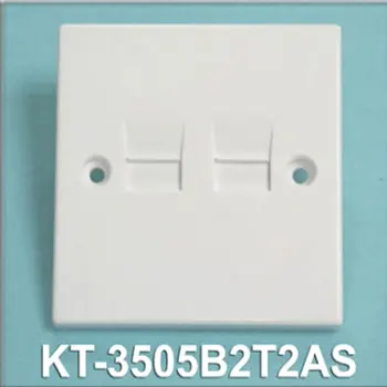 good quality uk type 2 gang 2 circuit lju 4 6a telephone wall plate