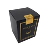 Body cream paper gold stamp cosmetic box design candle box packaging black paper box for perfume diffuser