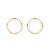 Simple round gold-plated stud earrings