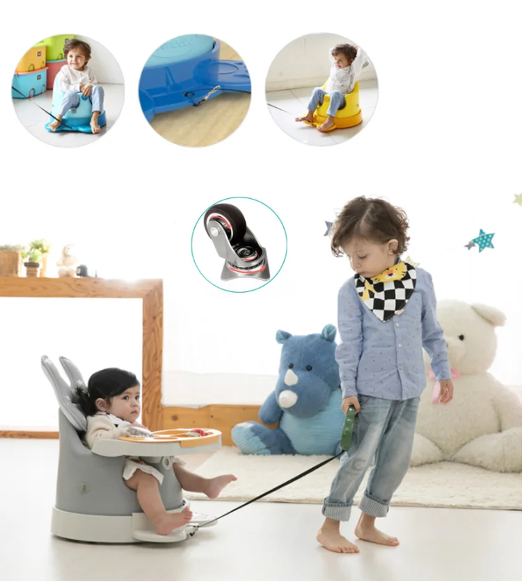 Baby seat Export to South Korea Children's portable dining chair PU 3 in 1 baby dining chair