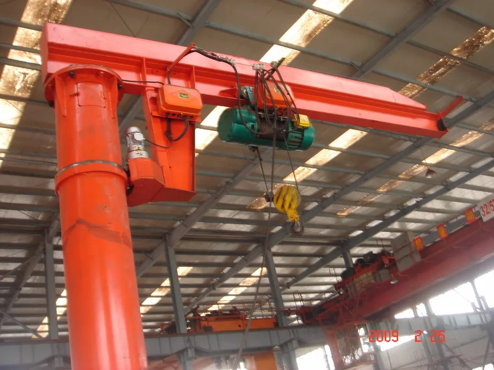 1ton Fixed Column Lifting Jib Crane Chain Hoist 360 Degree Jib Crane ...