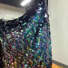 40mm Big Oval Sequin Embroidery Fabric Mermaid Sequin Textile Cloth Material