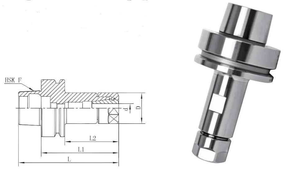 High Speed HSK63F ER32-80 Collet Chuck
