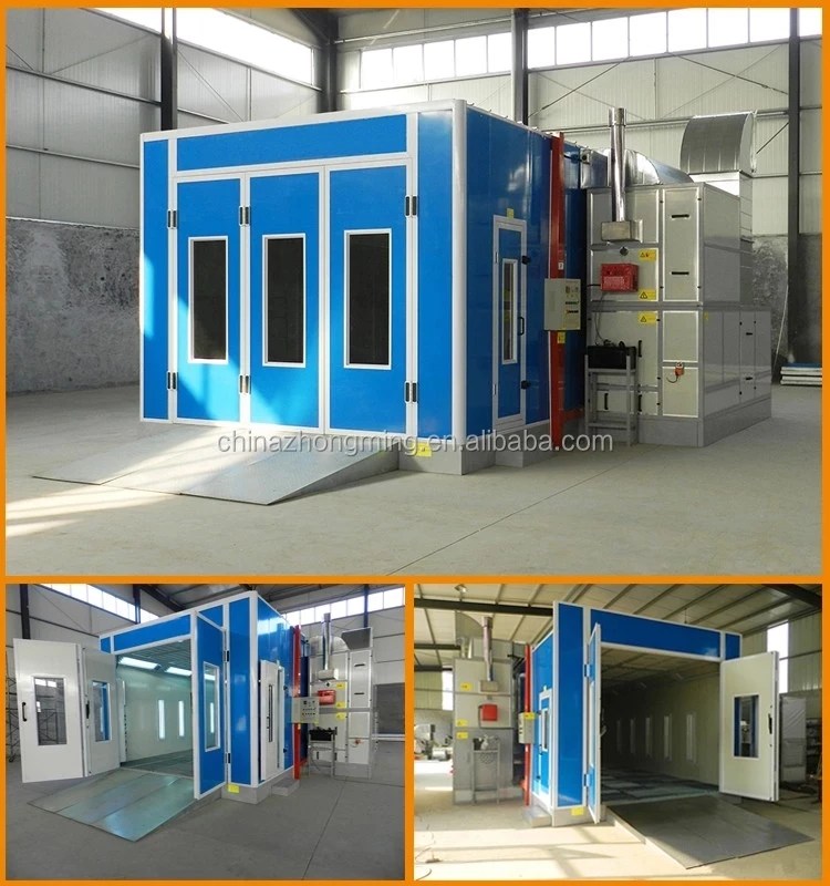 ZM-h  cheap car paint booth/Water Curtain Spray Booth  with  CE  ISO/Electric Heating Spray Booth