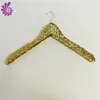 Hot sale shiny gold sequins covered wooden frame top hanger colorful choice